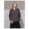 Otoño Invierno Transfronterizo Nuevo Estilo Media Cremallera Versátil Casual Tejido Estilo Perezoso Tejido de Punto Trenzado Manga Larga Suéter Pulóver para Mujer