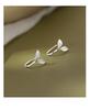 Aretes de Hoja de Plata Esterlina 925 2024 Nuevos Aretes Populares Nicho Gancho para la Oreja Aretes para Salida de Primavera para Mujeres Verano