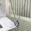 Collar de acero de titanio europeo y americano al por mayor calle hip-hop punk joyería para hombres y mujeres colgante de aleación cadena de suéter de moda