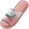 Pantuflas de Punta Abierta al por Mayor Precio Especial Pantuflas de Algodón Lino para el Hogar para Mujeres Antideslizantes de Interior Suela Gruesa Primavera y Otoño Pantuflas para Todas las Estaciones