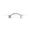 Clavo para ceja de titanio F136 barra doblada de diente interior cuadrada joyería para piercing de cuerpo de aleación de titanio G23 clavo para hueso de ceja