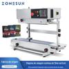 Máquina Seladora Automática Contínua Vertical Zonesun Saco de Filme Saco de Alumínio Saco de Papel Impressão Data de Produção Máquina Seladora