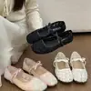 Comercio Exterior Tallas Grandes 2026 Primavera Estilo Hada Lazo Punta Redonda Boca Baja Zapatos de Salón para Mujer Nuevos Versátiles Suela Suave Zapatos Mary Jane