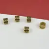 Cuentas Sueltas de Aleación de Plata Vintage de Xizang con Agujero Grande, Accesorios para Trenzas de Cabello, Cuentas Espaciadoras para Pulseras y Collares DIY