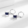 Versão coreana da nova moda brincos de diamante quadrado banhado a prata Europa e Estados Unidos brincos transfronteiriços brincos de zircão brilhantes multicoloridos brincos atacado