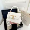 Bolsa de Mão Texturizada Estilo Coreano Bolsa Baguete Feminina 2026 Nova Tendência Moda Fivela Simples Bolsa de Ombro Casual Bolsa Transversal