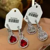 Pendientes Geométricos de Calabaza con Zirconia de Aguja de Plata y Gotas de Diamante Diseño de Moda Retro Pendientes de Estilo Chino Nuevo Pendientes Nuevos para Mujer