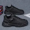 Zapatos Nuevos de Invierno para Hombre 2026 Antideslizantes Zapatos de Protección Laboral Retro Con Felpa Cálidos Zapatos de Trabajo Casuales de Algodón BB505