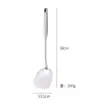 Mango de Palisandro Acero Inoxidable 304 Cuchara Grande para Sopa Mango Largo Cuchara Anti-quemaduras Cocina Casera Sopa Gachas Gachas Salteado