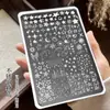 Arte de Unhas Estampa de Estrela Placa de Aço Lua Estrela Modelo de Transferência de Unha Padrão Carimbo de Silicone Transparente Ferramenta Atacado