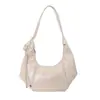 Bolsa de moda popular estilo coreano de verano para mujer, nueva moda 2026, bolso de hombro cruzado de gran capacidad, bolso de cuero suave tipo cuerno