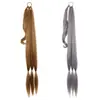 Tranças de Comércio Exterior Europeias e Americanas Mais Vendidas Extensão de Cabelo Rabo de Cavalo Longo Trançado Enrolamento de Cabelo Falso Rabo de Cavalo Trançado