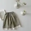 Pantalones de encaje con estampado floral de pierna ancha para niñas pequeñas, sencillos, holgados y casuales para salir, de primavera y otoño