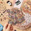 Pegatinas Culturales y Creativas Yuezhen Pegatinas de Paisajes de la Era Futura Pegatinas Transfronterizas Pegatinas Infantiles Pegatinas 3D Tridimensionales
