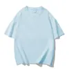 Camisetas de Manga Corta 100% Algodón Puro 220g para Hombre y Mujer, Mismo Estilo, Cuello Redondo, Casual, Holgadas, Color Sólido, Camisetas Versátiles, Se Pueden Personalizar con Logo