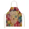 Delantal estampado de calavera de personalidad creativa de Halloween decoración de fiesta de calavera del Día de Muertos de México un lote