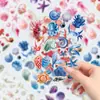 Pegatinas de Material de Diario Transparentes Temática del Mar Claro, Frescas y Simples Estilo Ins Concha de Perla Oceánica Impermeables Pegatinas Decorativas de Mascota