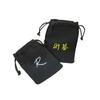 Bolsa de Algodão Preta Bolsa de Lona para Joias Bolsa de Armazenamento para Presentes de Joias com Cordão Pequena Bolsa de Algodão Bolsa de Material com Cordão