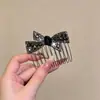 Pente de cabelo penteado de cabeça para baixo novo grampo de cabelo com franja de laço antiderrapante caveira alta estiloso moderno grampo de cabelo lateral com mechas acessório de cabelo