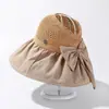 Sombrero Transpirable para el Sol para Mujer, Sombrero Popular para Protección Solar al Aire Libre para Primavera y Verano, Sombrero Versátil para Protección Solar, Sombrero de Pescador con Lazo