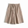 Comércio exterior exportação país insular original único convidado para vara qualidade linho puro cintura elástica cordão arte lazer cinco shorts