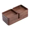 Bandeja de Madera Nogal Negro Bandeja de Madera Simple Cuenco Rectangular Almacenamiento Creativo Bandeja Cuadrada para Frutas Bandeja de Frutas de Madera Maciza para el Hogar