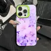 Flores Roxas São Adequadas para Capas de Celular Iphone16, Apple 17Pro, Europeu e Americano 15Promax, Meninas 14, Bonito 13