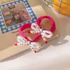 Elástico de Cabelo de Flor de Tricô Infantil para Meninas com Cabeça de Bola, Scrunchie Intestino Grosso, Elástico de Cabelo para Rabo de Cavalo Estilo Floresta, Acessórios de Cabelo Doces para Meninas