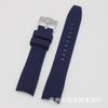 Adequado para pulseira de relógio de silicone Omega Swatch jointada Galaxy Moon Arc pulseira de relógio laolishi 20 22mm
