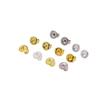 Pendientes redondos S925 tallados, chapados en oro auténtico de 18 quilates, hechos a mano, accesorios para pendientes, pendientes con retención de color envueltos en oro de 14 quilates