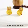 Acessórios DIY de Ouro de Areia Vietnamita de Longa Duração com Diamantes, Pingentes com Furo Passante para Tecido, Pulseira, Colar, Contas Espaçadoras, Acessórios para Mulheres