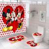 Popular Série Mickey Transfronteiriça Poliéster Impresso Digitalmente Impermeável e À Prova de Mofo Cortina de Chuveiro Conjunto de Quatro Peças Fabricante Tecido Impermeável Luxo Leve