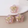Belleza de Hielo Flor de Cinco Pétalos Flor con Agujero Pasante Cuentas para Cuentas Cadena para Teléfono Móvil Material para DIY Accesorios para Joyería Artesanal con Cuentas Venta al por Mayor