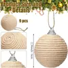 Decoração de Árvore de Natal de Novo Produto Transfronteiriça Decoração Feita à Mão Presente Pendurado Corda de Algodão Bola de Natal Pequeno Pingente Pingente de Atmosfera Festiva