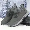 Sapatos de Algodão de Inverno para Homens de Meia-Idade e Idosos, Sapatos de Pano de Pequim Antigos para Homens, Sapatos Quentes Forrados com Lã e Espessos para Homens e Idosos