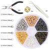 Anillo de conexión abierto de un solo anillo de 4-10 mm en caja para cruce de fronteras, accesorios para hacer aretes DIY, juego de joyería, caja, accesorios de material hechos a mano