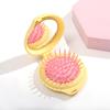 Macaron cor cross-border venda quente dobrável espelho mini pente de cabelo portátil gota de água almofada de ar pente menina pente pequeno