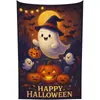 Tapiz de payaso de terror más vendido transfronterizo, tela colgante multifuncional, tela de fondo, tela para decoración de escenas de Halloween