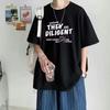 Camiseta de Algodón Manga Corta para Hombre 2025 Verano Nueva Talla Grande Ropa para Hombre Versátil Marca de Moda de Hong Kong Camiseta de Manga Media Exportación