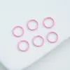 Anel de Conexão de Ferro Pintado Colorido de Único Laço/Laço Aberto 8/10/12mm Acessórios DIY Material para Chaveiro/Pulseira