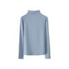 Camiseta de Cuello Alto para Mujer Otoño e Invierno 80S Lenzing Modal, Capa Interior Cómoda de Color Puro, Manga Larga Fina Base Muscular