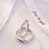 Anillo de pareja 520 para hombres y mujeres que viven un par de anillos de diseño simple y de nicho, regalo para enamorados, generación de estudiantes con letras, cabello
