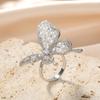 Nueva pulsera de lujo de alta gama de cristal circonio apertura color tesoro diamante completo anillo femenino al por mayor mariposa moda