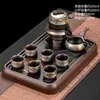 Conjunto de Chá de Argila Roxa para Uso Doméstico, Preparo de Chá de Luxo Leve, Xícara e Bule de Chá Kung Fu Automáticos, Novo Modelo 2025