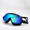 Procesamiento Personalizado de Gafas de Natación para Adultos de Marco Grande, Gafas de Natación Antivaho de Alta Definición con Tapones para los Oídos Integrados, Gafas de Natación Galvanizadas para Niños y Niñas