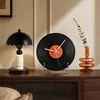 Reloj decorativo de lujo ligero estilo vintage para escritorio y decoración de sala de estar, adorno creativo moderno simple