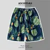 Shorts de Playa Hawaianos Estilo Americano Secado Rápido Corte Holgado Versátiles de Pareja Modernos de Longitud Media Shorts Juveniles Directo del Fabricante