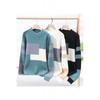Transfronterizo 2026 Invierno Nuevo Suéter Grueso de Punto Holgado para Hombre Cuello Redondo Casual Estilo Coreano Suéter con Bloques de Color para Hombre Moderno
