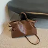 Bolsa Tote Retrô para o Trabalho Feminina 2026 Nova Outono Bolsa de Mão de Alta Qualidade Grande Capacidade Ombro Único Transversal