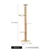 Atacado do fabricante árvore de gato altíssima, plataforma de salto para gato de estimação, estrutura de escalada para gato, casa de gato de placa de madeira maciça multicamada, ninho com brinquedo, arranhador de gato